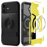 Husa iPhone 16 Spigen Slim Armor MagSafe, negru