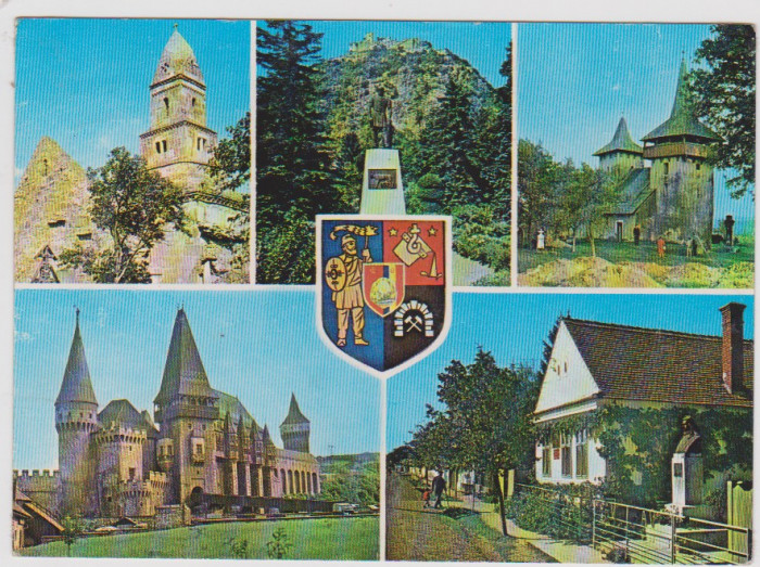 Carte postala cu monumente istorice din jud. Hunedoara/TRANSILVANIA