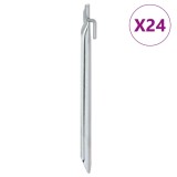vidaXL Țăruși de cort 24 buc., formă V, 25 cm, &Oslash;20 mm, oțel galvanizat