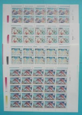TIMBRE ROMANIA LP1445/1997 SPORTURI NEOLIMPICE -SET 6 COLI 25 TIMBRE- MNH