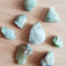 Set Granat Tsavorit cristal 100% natural in forma bruta 14 g!