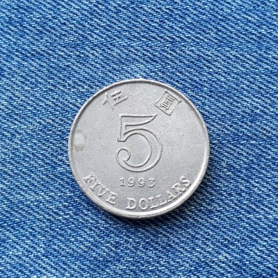 2d - 5 Dollars 1993 Hong Kong foto