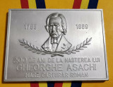 SV * Medalia Bicentenar Naștere GHEORGHE ASACHI * 1788 - 1869 * SNR BARLAD 1988