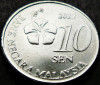 Moneda 10 SEN - MALAEZIA, anul 2022 * cod 4477 = A.UNC, Asia