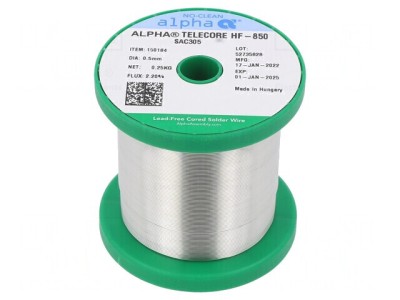 S&amp;acirc;rmă de lipit fără plumb 0,5mm 250g SAC305 TELECORE HF-850 foto