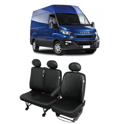 Huse scaune din piele Iveco Daily 3 locuri (2+1) 2014 - 2020 foto