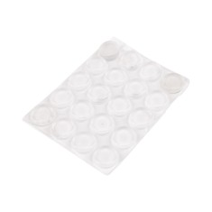 Set 20 buline autoadezive antiderapente Crisalida, diametru 15 mm, Transparent