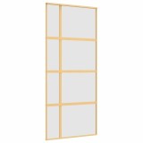 Cumpara ieftin Usa glisanta, auriu, 90x205 cm, sticla ESG mata si aluminiu