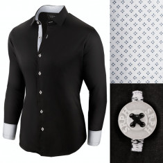 Camasa pentru barbati, casual, negru, regular fit - Business Class Ultra foto