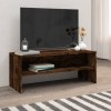 VidaXL Comodă TV, stejar fumuriu, 100x40x40 cm, lemn compozit