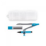 Set de Geometrie &icirc;n Cutie, Include 1 Compas, 1 Creion Mecanic și 10 Mine Grafit de 0,5 mm. 128 x 42 x 20 mm, Albastru