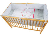 Lenjerie MyKids My Zoo Rosu 4+1 Piese 120x60 cm