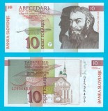 Slovenia 10 Tolarjev 1992 UNC, Bancnota Trubar, Seria GZ536403, P#11, Europa, Numismatica
