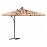 Umbrela soare de gradina cu stalp din otel, maro 269x269x235 cm