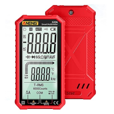 Multimetru digital ANENG 620A, Avertizare, Detectie automata, Masoara Curent DC/AC, Voltaj, Tensiune, Temperatura, Continuitate, Capacitate, Dioda, Re foto