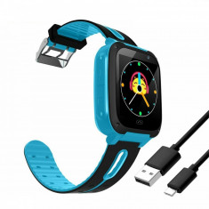 Ceas smartwatch pentru copii, cu camera foto si usb, albastru, Gonga foto