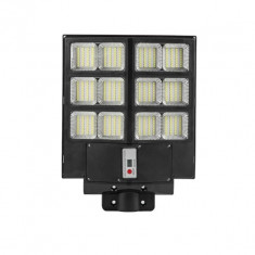 Lampa solara stradala Flippy, cu telecomanda, senzor de miscare si lumina, suport prindere, 480 LED-uri, IP65, ABS, 15AH, 300W, temperatura culoare 65