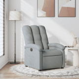 VidaXL Fotoliu rabatabil, gri deschis, material textil