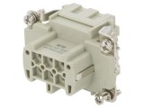 Conector HDC TE Connectivity inserturi contact mamă 6 pini 16A 500V