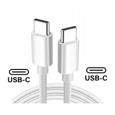 Cablu de Incarcare si Transfer Date Usb C - Usb C Alb 1M