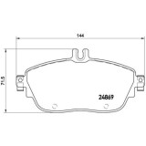 Placute frana Infiniti Q30 11.15-, Qx30 04.16-; Mercedes Clasa A (W176) 06.12-05.18, B-Class Sports Tourer (W246 W242) 10.11-12.18, Cla Coupe (C117), BREMBO