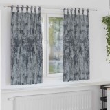 Cortine din catifea , set de 2 bucăți cu inele Gri Argintiu, 175 x 140 cm.