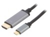 Adaptor HDMI 2.0 USB-C 1.8m Gri, Logilink