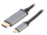 Adaptor HDMI 2.0 USB-C 1.8m Gri, Logilink