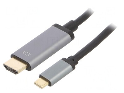 Adaptor HDMI 2.0 USB-C 1.8m Gri foto