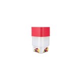 Set 10 cutii alimente Rainbow, 630 ml, rosii