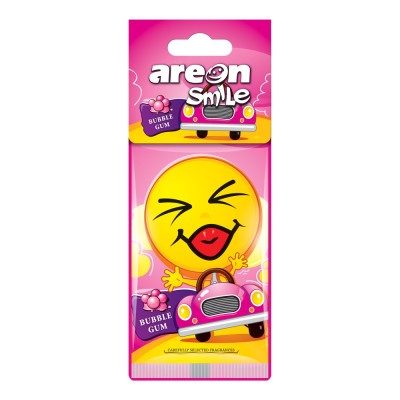 Odorizant auto, card, Areon Dry Smile, Bubble Gum, 19 x 7.5 x 0.5 cm foto