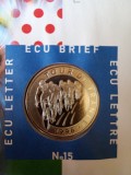 Moneda 1 ECU 1996 UNC ( Turul Franței 1996 ) Plic numismatic / filatelic