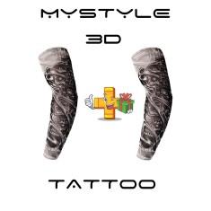SET Doua Maneci Tatuate MyStyle&reg; 3D Print - Imita un tatuaj real 100% - Body art tattoo maneca