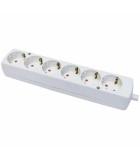 Multipriza 6 prize SCHUKO alb fara cablu GN-670S Plastrol EXTS-GN-670S/WE-PTL