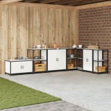 vidaXL Raft de depozitare pentru bucătărie Alb 60 x 50 x 92 cm Oţel