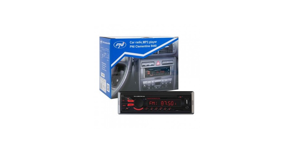 Auto MP3-speler PNI Clementine Bus Truck 8524BT RDS 4x45w 12V / 24V 1 DIN met SD, USB, AUX, RCA en Bluetooth