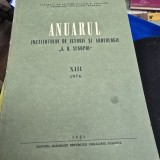 Anuarul Institutului de Istorie si Arheologie A.D. Xenopol XIII/1976