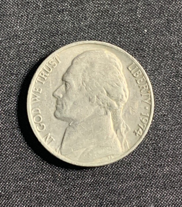 Moneda five cents 1974 USA