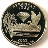 AMERICA QUARTER 1/4 DOLLAR 2003 S.PROOF,AG.900, Diamant-bijuter de stat-Arkansas, America de Nord, Argint