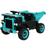 Cumpara ieftin Basculanta electrica pentru 2 copii, Kinderauto BJDQ818 120W 12V 10Ah PREMIUM, culoare Turquoise