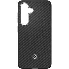 Husă de telefon Samsung pentru Galaxy S25 Plus, Enzo Aramid, Black Silver, Blister