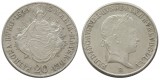 T302 UNGARIA AUSTRIA 20 KREUZER KRAJCAR 1845 ARGINT XF/aUNC PIESA DE COLECTIE, Europa