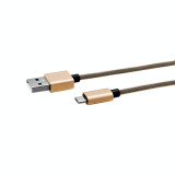 Cumpara ieftin Cablu Date Micro Usb Ego 3A 0.3m Auriu