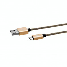 Cablu Date Micro Usb Ego 3A 0.3m Auriu