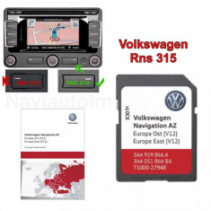Card Original navigatie Volkswagen RNS 315 Europa de Est Romania V12 2020