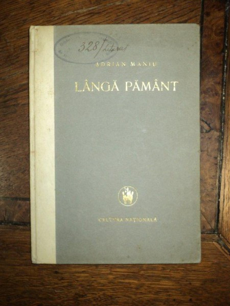 Adrian Maniu, Langa Pamant, Bucuresti 1924