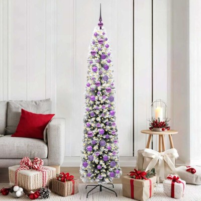 vidaXL Brad de Crăciun artificial Verde 180 cm PVC și oțel și plastic 3395024 foto