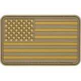 Ecuson 3D PVC USA Flag Velcro Coyote MFH