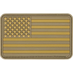 Ecuson 3D PVC USA Flag Velcro Coyote MFH