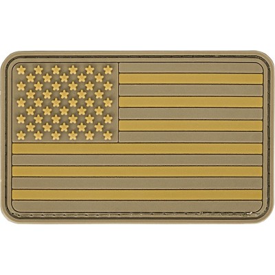 Ecuson 3D PVC USA Flag Velcro Coyote MFH foto